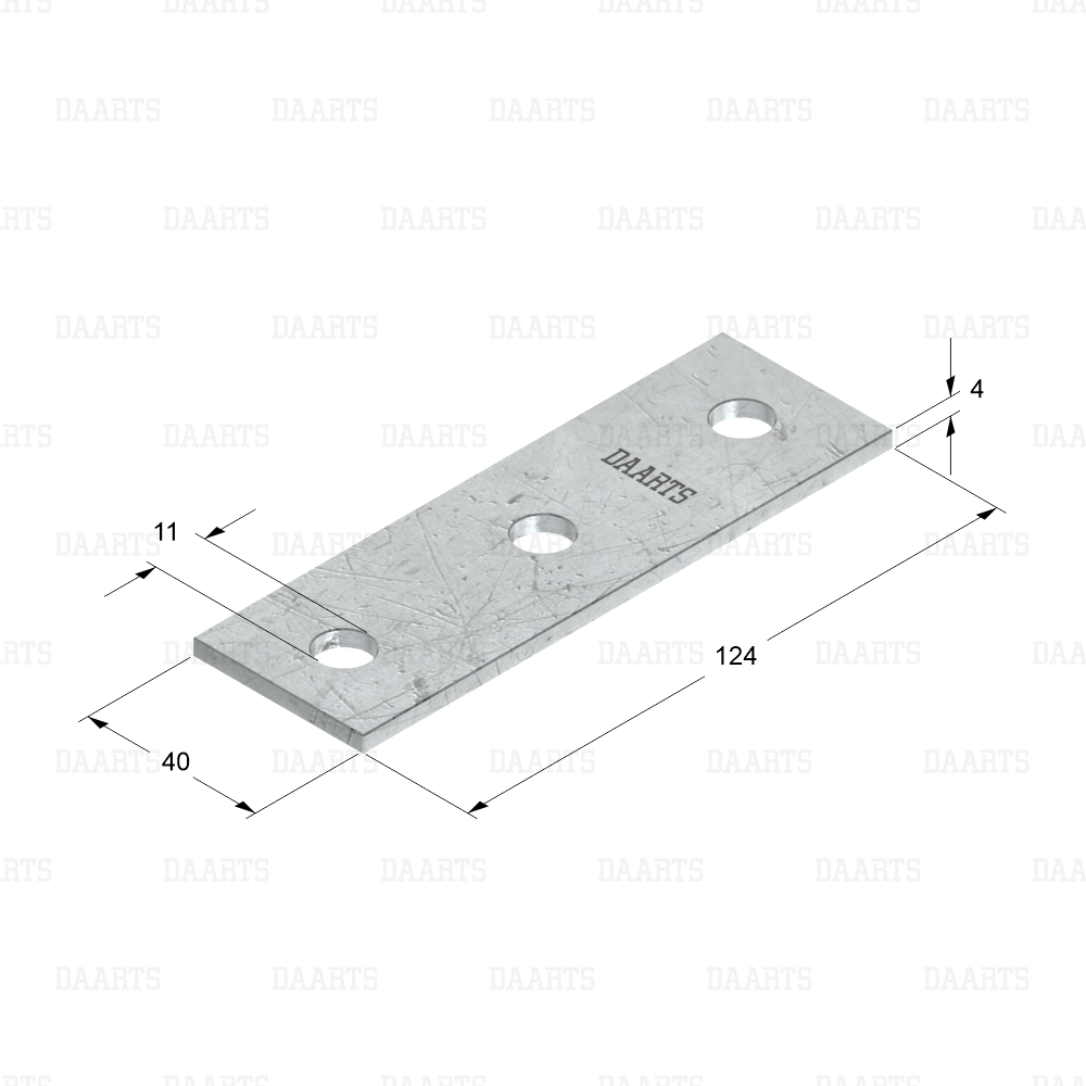 с размерами  Пластина соединительная DS MQL  P3